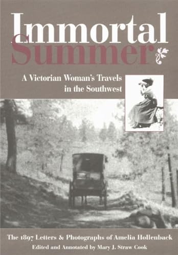 Book cover: “Immortal Summer” with a Victorian woman viewing the landscape.