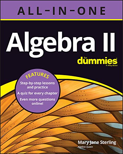 Cover of "Algebra II All-in-One For Dummies" textbook with orange background.