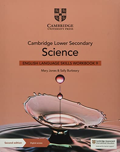 Cambridge Lower Secondary Science English Language Skills Workbook 9 cover with water droplet imagery.