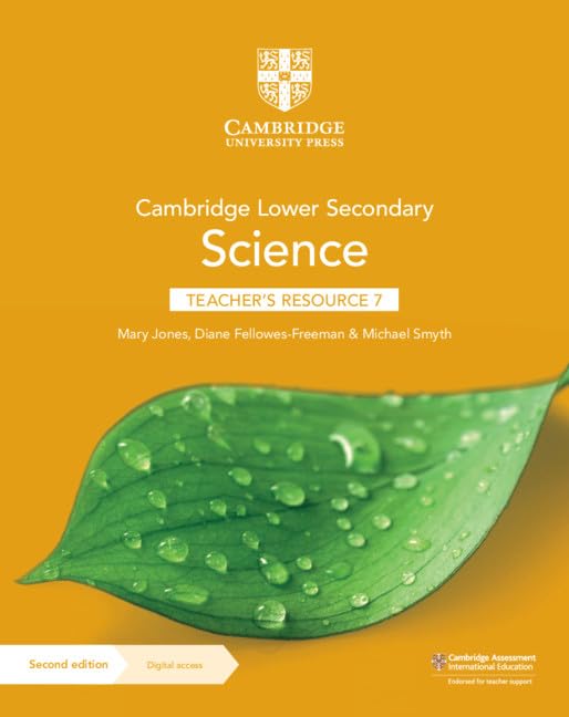 Cambridge Lower Secondary Science Teacher’s Resource 7 book cover with a leaf.