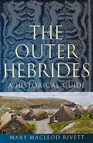 Book cover depicting traditional thatched cottages in the Outer Hebrides.