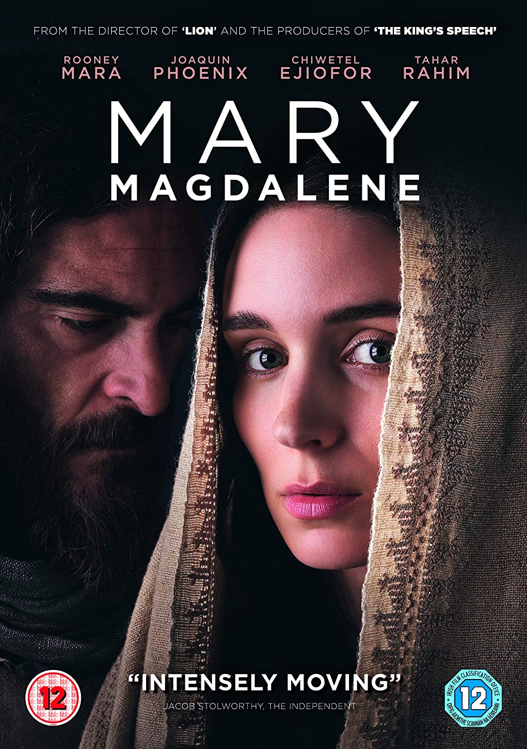 DVD cover for "Mary Magdalene" featuring Rooney Mara and Joaquin Phoenix.
