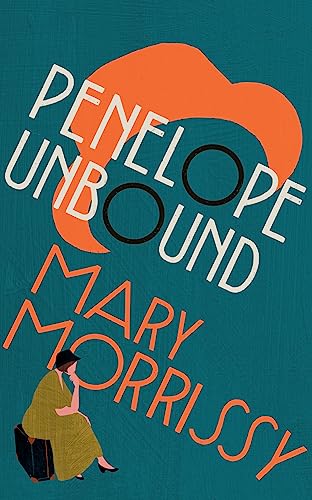 Book cover: "Penelope Unbound" with orange abstract shape and seated woman.