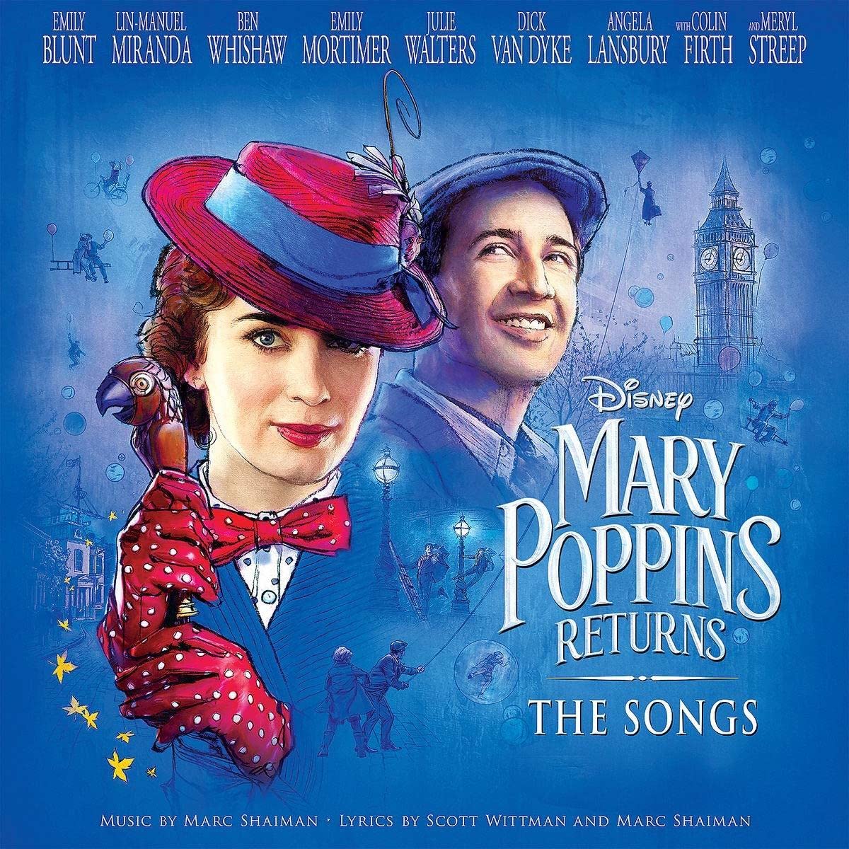 “Mary Poppins Returns” vinyl soundtrack cover with Emily Blunt and Lin-Manuel Miranda.