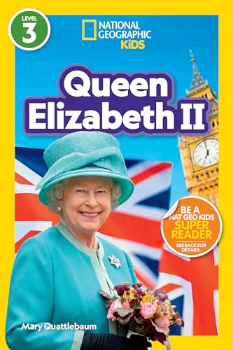 Book cover featuring Queen Elizabeth II with Big Ben and Union Jack flags.