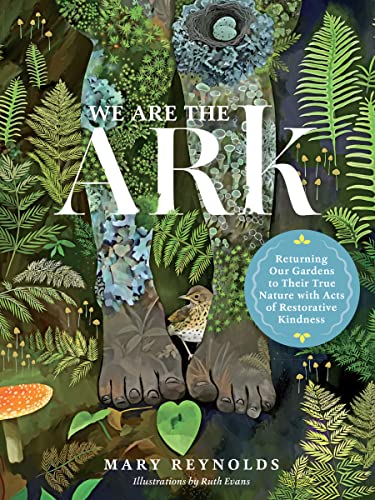Book cover featuring illustrated feet amidst lush greenery and a small bird.