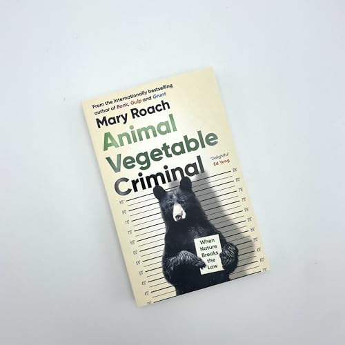Book cover featuring a black bear holding a sign against a police height chart.
