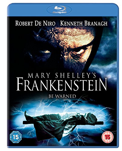 Frankenstein Blu-ray cover with dramatic image of the monster’s face.