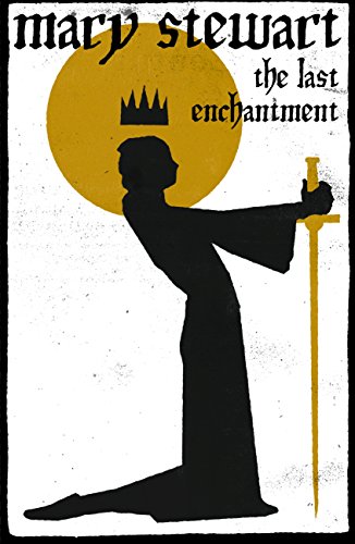 Book cover: Silhouette of kneeling figure with sword, crowned head in sun.