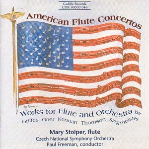 CD cover: American flag made of musical notes, text details composers and performers.
