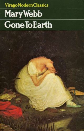 Book cover: “Gone To Earth” by Mary Webb, with a woman in a field.