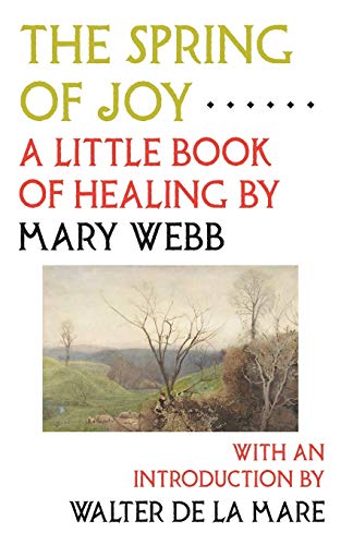 Book cover: "The Spring of Joy" with landscape painting of trees.