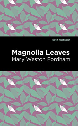 Book cover with repeating leaf pattern and white text: “Magnolia Leaves”.