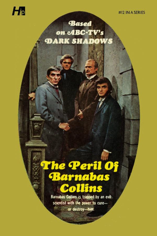 Vintage paperback cover featuring four figures in a gothic-style setting.