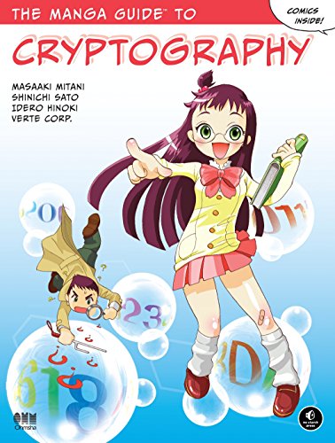 Manga book cover featuring a girl and numbers, teaching cryptography.