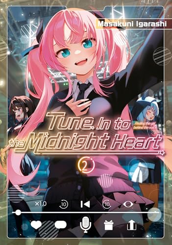 Anime-style book cover with a pink-haired girl and music player interface.