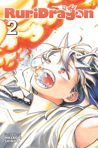 Manga cover featuring a girl with horns exhaling fire against a bright background.