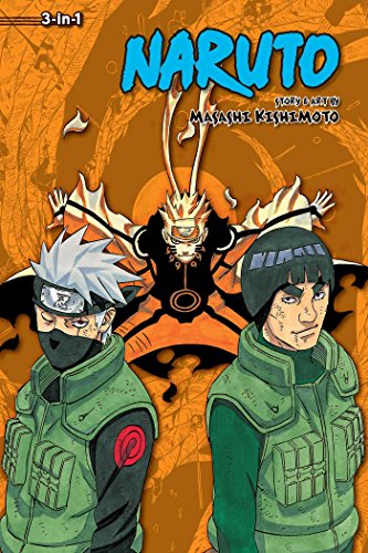 Naruto 3-in-1 manga volume 21 cover featuring Kakashi, Might Guy, and Naruto Uzumaki.