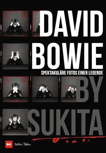 Book cover: black and white photos of David Bowie by Sukita.