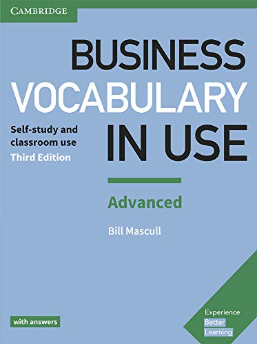 Cover of "Business Vocabulary in Use: Advanced" textbook, third edition.