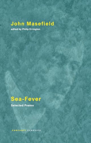 Book cover: “Sea-Fever” by John Masefield, teal textured background.