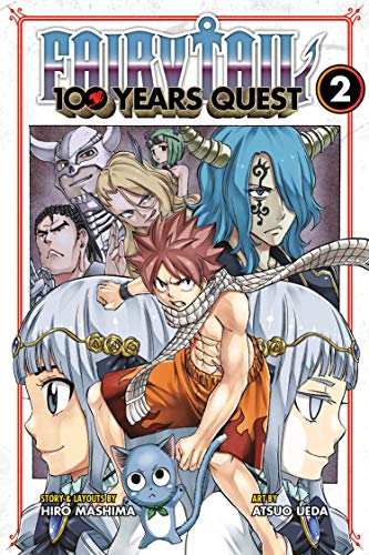 Fairy Tail: 100 Years Quest 2" manga cover with characters and blue hair.