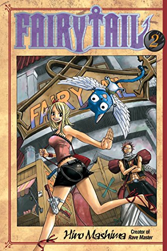 Fairy Tail 2" manga cover with characters Lucy, Happy, and Gray.