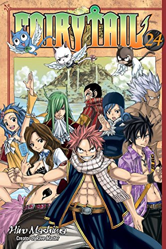 Fairy Tail" volume 24 manga cover with colorful character illustrations.