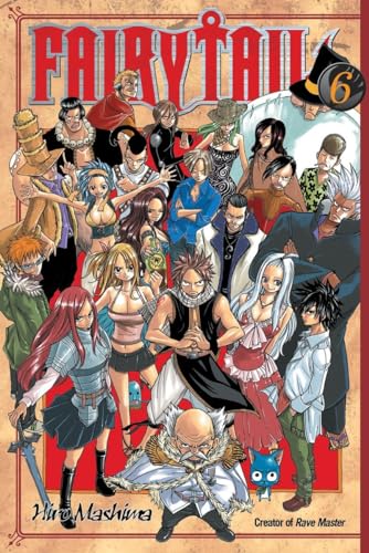 Manga cover of Fairy Tail volume 6 featuring a large group of anime characters.