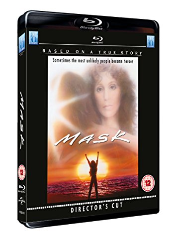 Blu-ray case for the film Mask featuring a woman's portrait and a sunset silhouette.