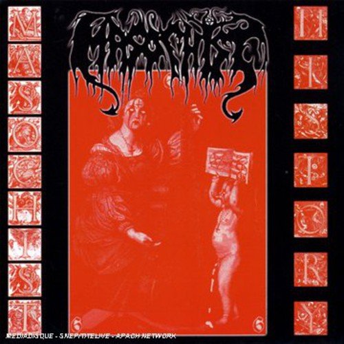 RedSlamming death metal album cover with red and black art and stylized lettering.