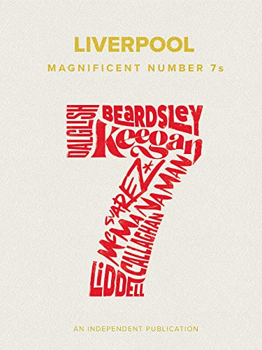 Book cover featuring a red number 7 formed from Liverpool footballer names.