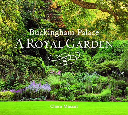 Book cover: lush green garden scene, Buckingham Palace title.