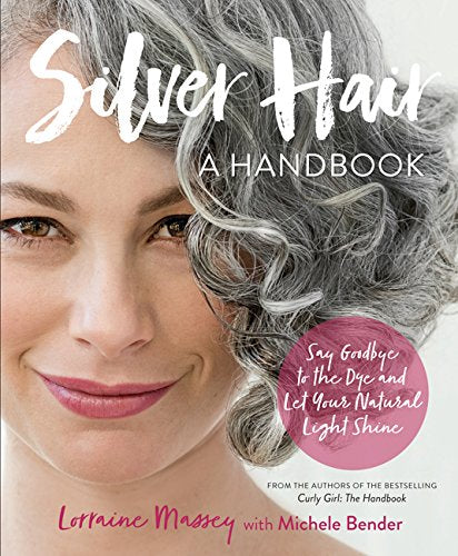 Book cover featuring a woman with long, curly silver hair.