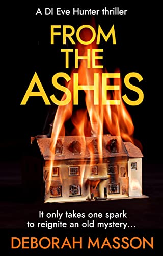 Book cover showing a miniature house engulfed in flames against a black background.