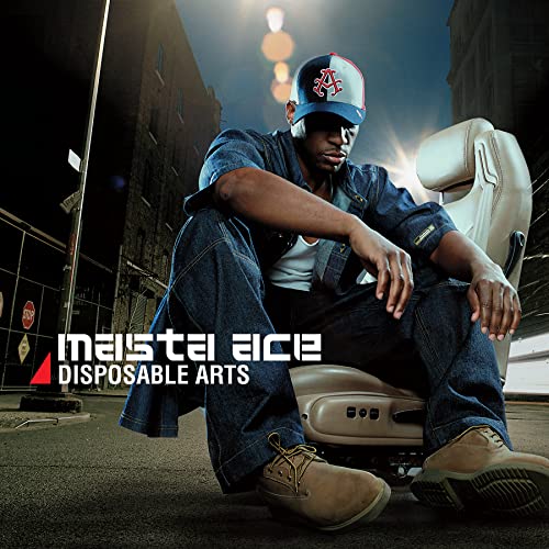 Masta Ace album cover: rapper in denim, seated on a motorcycle.