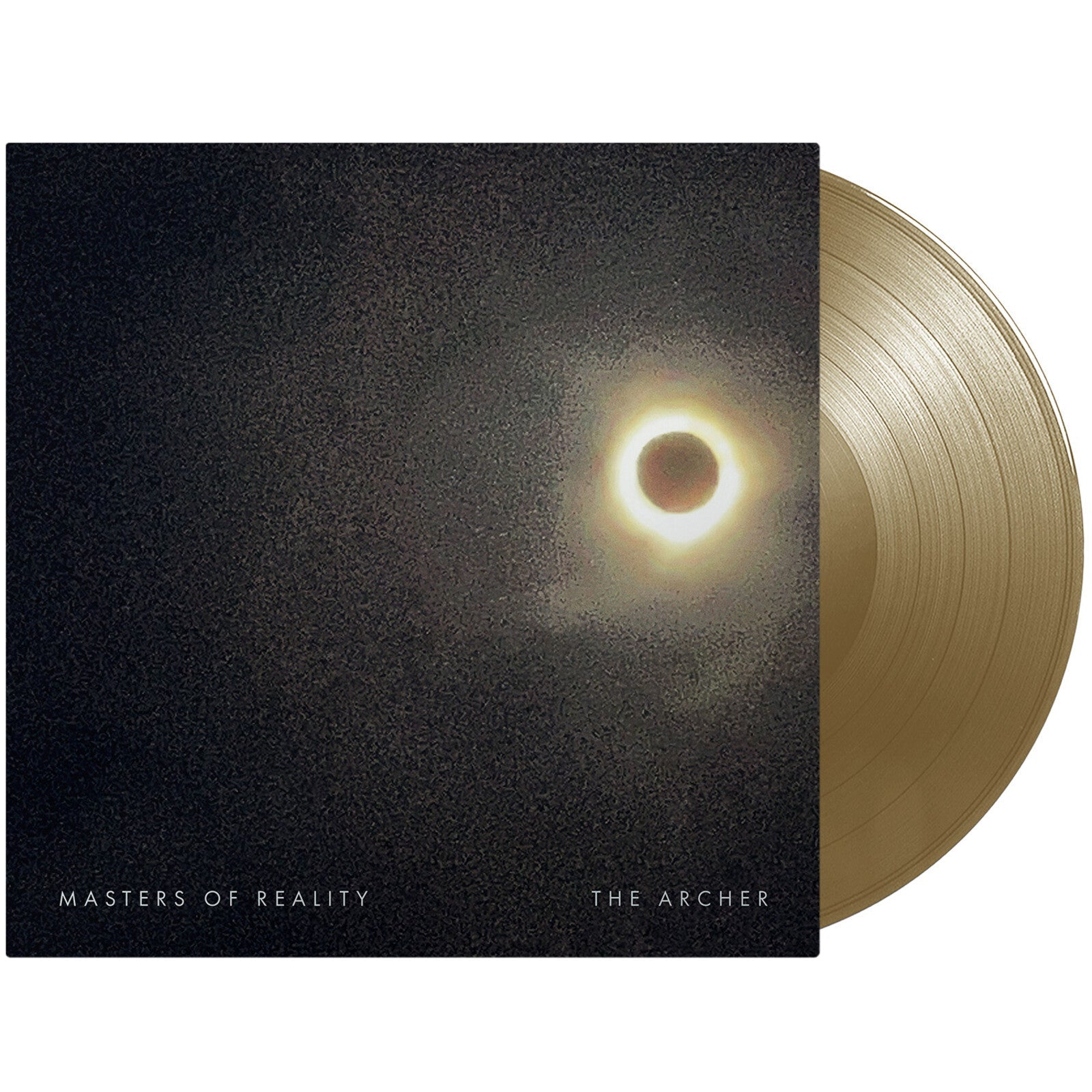 Vinyl record of Masters Of Reality’s “The Archer” with a sun-like image.
