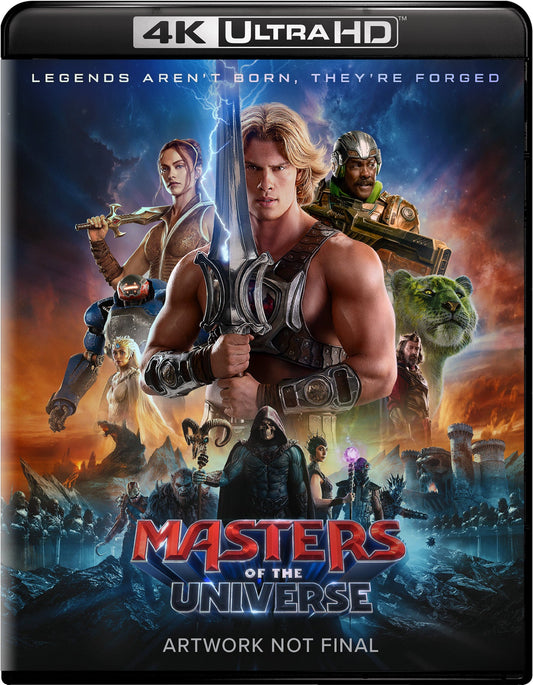 Masters of the Universe 4K UHD Blu-ray cover featuring He-Man and characters.