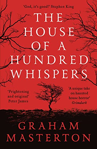 Book cover with white title text on a red background featuring silhouetted bare trees.