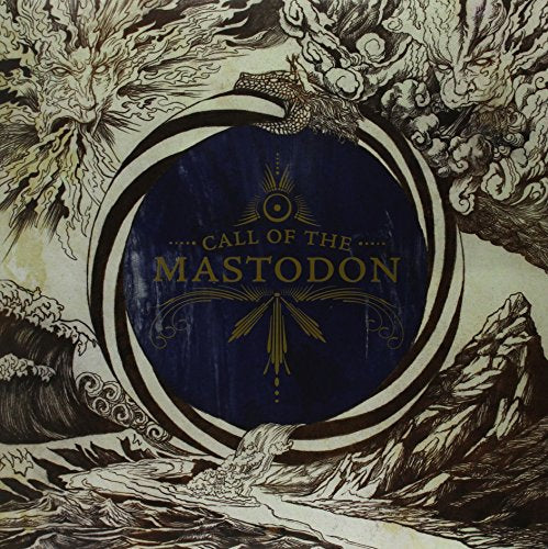 Mastodon album cover: swirling, ornate design with waves, mountains, and text.