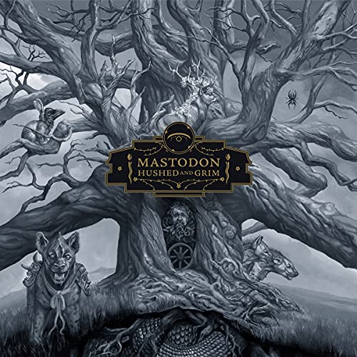 Mastodon album cover: detailed tree with animal figures and ornate design.