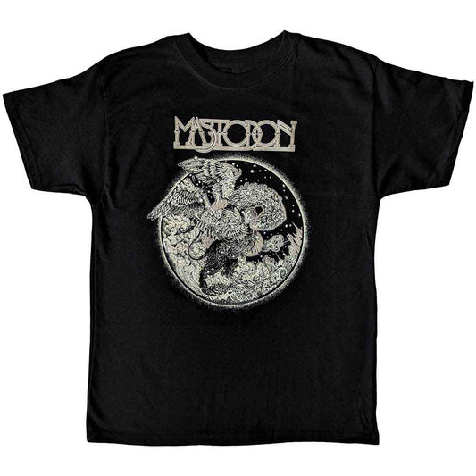 Black Mastodon t-shirt with a griffin illustration on the front.
