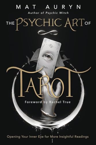 Book cover featuring a hand holding a tarot card with an eye.