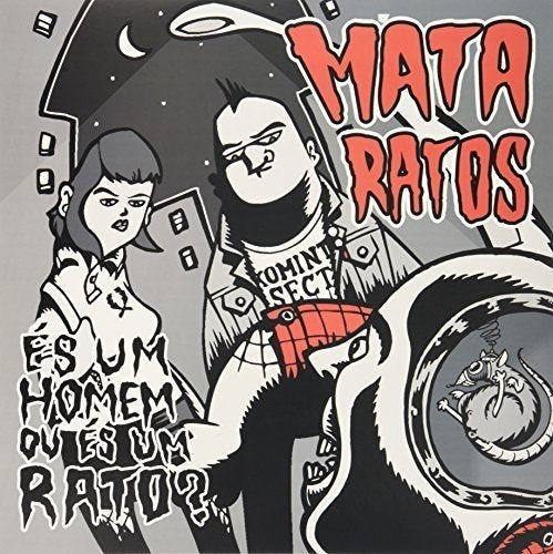 Vinyl record cover: illustrated man, woman, and rat in a punk style.