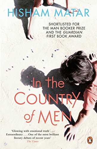 Book cover: "In the Country of Men" by Hisham Matar, with a shadowed figure.