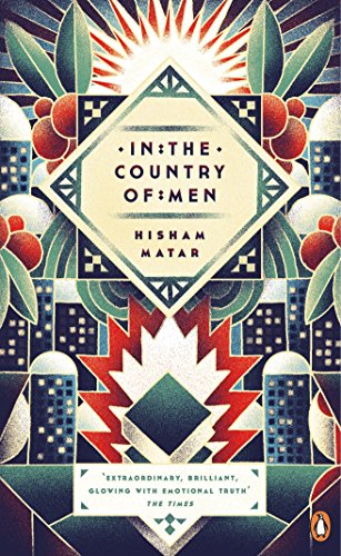 Book cover: “In the Country of Men” by Hisham Matar, art deco style.
