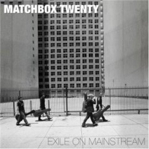 CD cover for Matchbox Twenty’s “Exile on Mainstream” with city skyline.