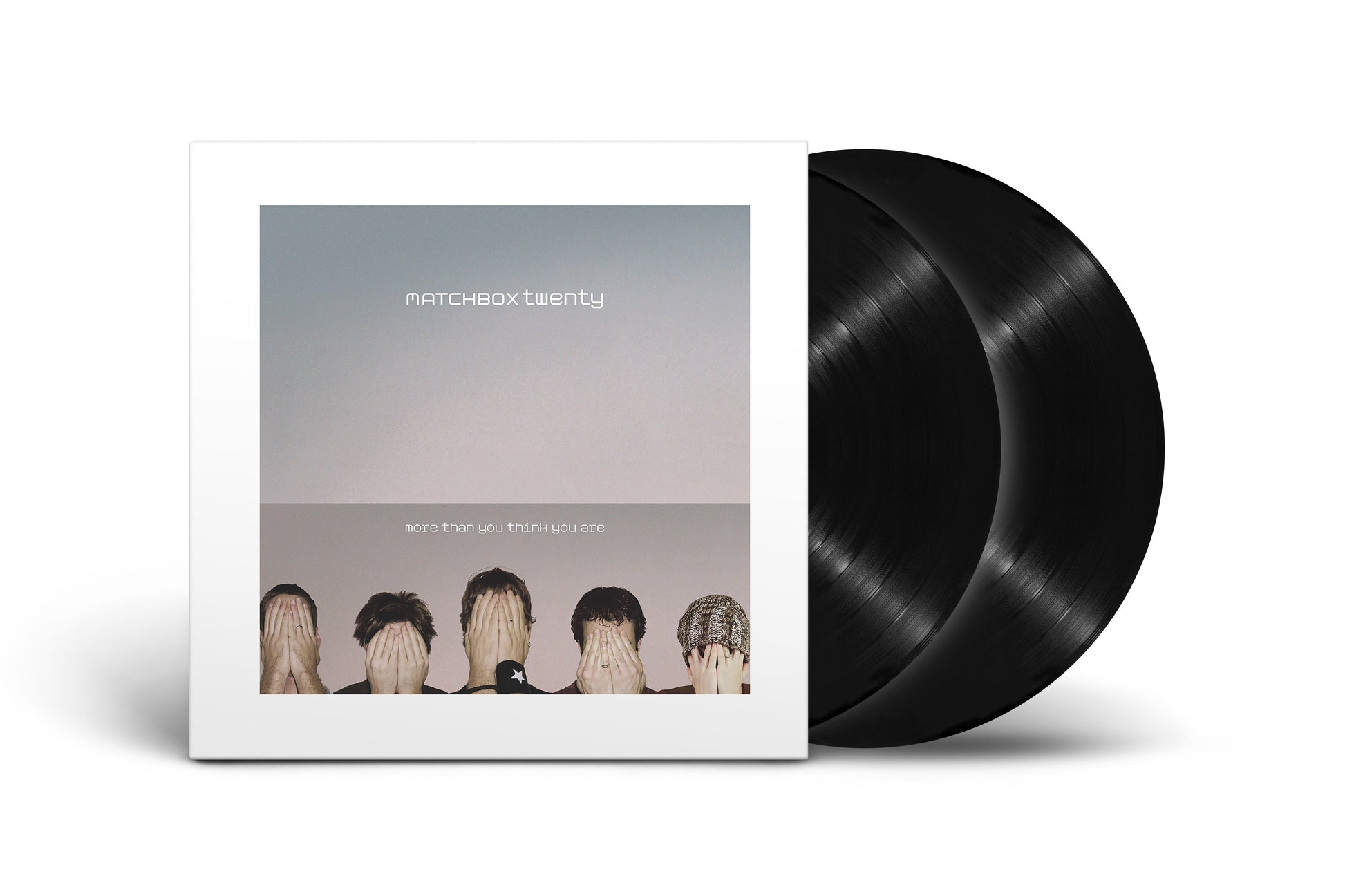 Matchbox Twenty vinyl album cover and two black vinyl records.