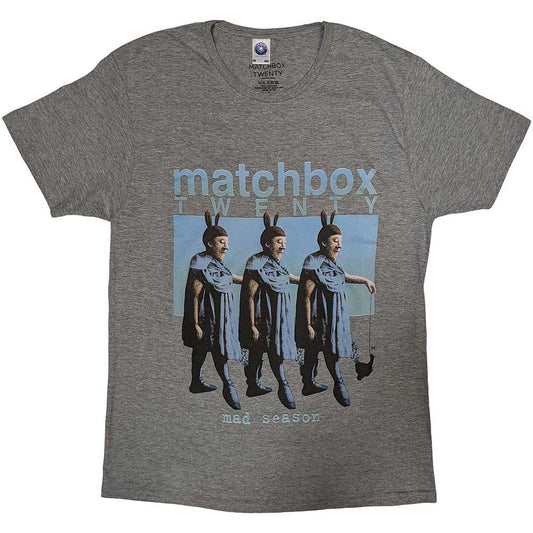 Black t-shirt with “Matchbox Twenty” and “Mad Season” design, size X-Large.