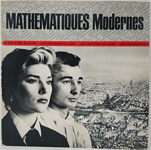 Vinyl record cover: couple portrait over a cityscape, text "Mathematiques Modernes".